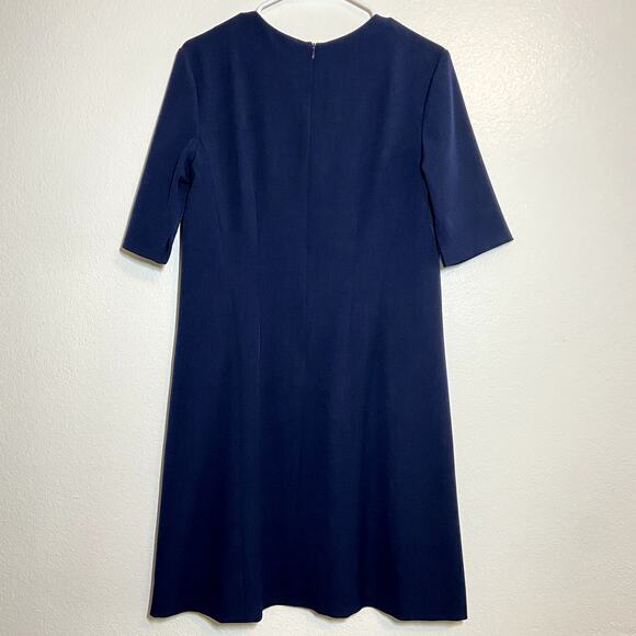 MM Lafleur Emily Dress WonderTex Square Neck Short Sleeve Pockets Galaxy Blue 8 - Picture 7 of 7